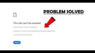This Site Can't be Reached ,Check if there is a typo | Problem Solved
