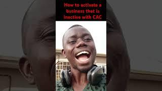 How to activate an inactive business with CAC #cacregistration #annualreturnfiling #businessname