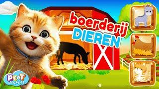 Pretlettertjes Boerderijdieren PRET deel 2 • Wie Zit Daar Verstopt? Eerste Woordjes & Dierengeluiden