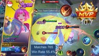 KAGURA MVP WITH RAINY WALK‼️Kagura starlight skin gameplay️