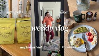 weekly vlog: life changing supplements, new gym favorites, low cortisol morning routine & more