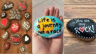 Creative DIYs: easy rock painting ideas Part 4 -Quotes-