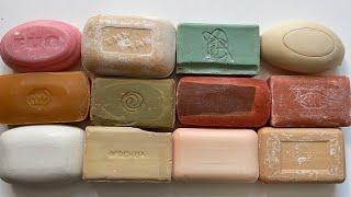 ASMR cutting dry vintage soap