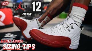 EARLY LOOK!! 2023 JORDAN 12 CHERRY ON FEET W/ SIZING TIPS!! THESE ARE A MUST!!