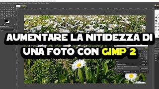 Come aumentare la nitidezza di una foto con Gimp 2