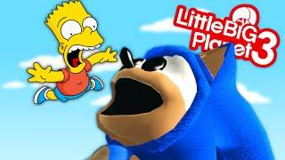 LittleBigPlanet 3 - Sonic Eats Bart Simpson - PC Gameplay | EpicLBPTime