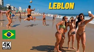 LEBLON BEACH! THE BEST SUMMER BEACH IN RIO 4K ⁶⁰ | BRAZIL