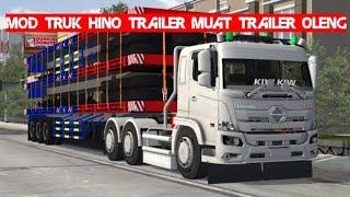 MOD TRUK HINO 500 TRAILER MUAT TRAILER OLENG || MOD BUSSID TERBARU