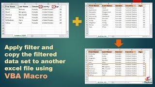 Copy filtered data to another workbook using VBA