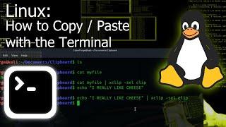 How to Copy/Paste with the Terminal (Linux Tutorial)