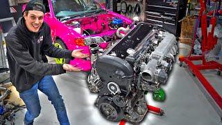 Rebuilding an Engine in 30 Minutes! - 1JZ-GTE Engine Rebuild Speed Run!