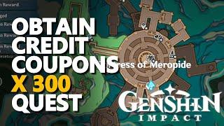 Obtain Credit Coupons 300 Genshin Impact