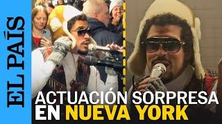 BAD BUNNY sorprende con un concierto en el METRO de Nueva York junto a Jimmy Fallon | EL PAÍS