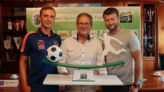 Pressekonferenz zum Wernesgrüner Sachsenpokalfinale FC Eilenburg gegen Chemnitzer FC