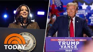 Trump steps up attacks on Harris, polls show near tie in key states