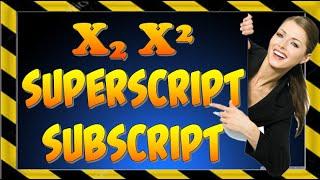  Microsoft Word: Using Subscript and Superscript| Shortcut -keys  | Get smart