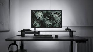 Minimalist Work From Home Desk Setup  - Matte Black Everything