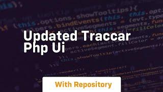 Updated traccar php ui