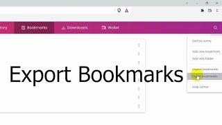 How to Save bookmarks of BRAVE Browser (Export & Import HTML, Bookmark Manager, 3 Dots, Export)