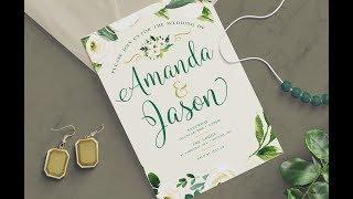 PHOTOSHOP TUTORIAL | How to Create a Wedding Invitation Design