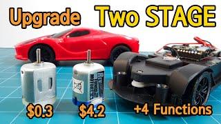 how to upgrade the Motor? $0.37 vs $4.2(TAMIYA), Two STAGE upgrades, four Funtions Added.