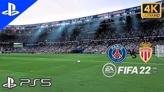 FIFA 22 - PSG VS AS Monaco Full Match PS5 Gameplay | 4k