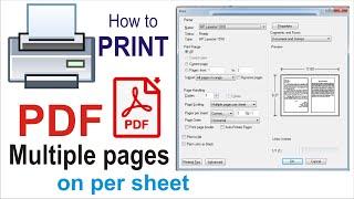 How to print multiple pages on one page pdf