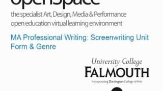 Week 4:  Screenwriting - Dramatic Forms and Genres