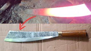 Restoring a knife with a tip resembling the KAMASU KISSAKI knife - Oanh Rust Restore