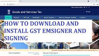 HOW TO DOWNLOAD AND INSTALL GST EMSIGNER