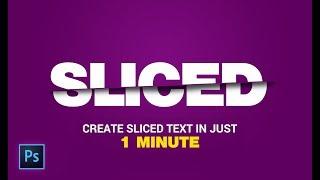 Sliced Text Effect in Photoshop | 1 Minute Tutorial | Photoshop Tutorial