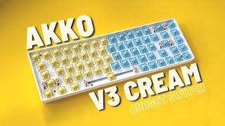 BEST BUDGET SWITCH YOU CAN GET | Akko V3 Cream Yellow and Blue Review and Sound Test