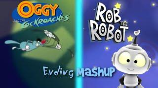 Oggy and the Cockroaches/Rob the Robot ending theme mashup