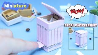 DIY Miniature - How To Make Pedal wastebasket