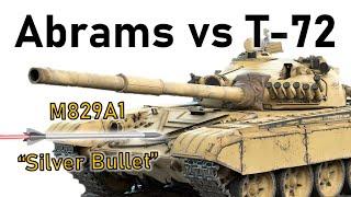 Abrams SILVER BULLET vs Iraqi T-72 | M829A1 Depleted Uranium APFSDS Armour Penetration Simulation