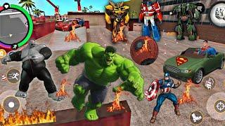 Rope Hero Destroyed Evil Hulk Military Base In Rope Hero Vice Town