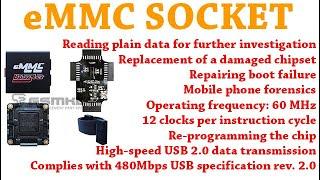 eMMC SOCKET All in one SUPPORTS BGA - 153/169, BGA -162/186 - 529 - 221 CHIP