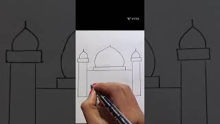 how to draw a easy Taj Mahal # shorts #