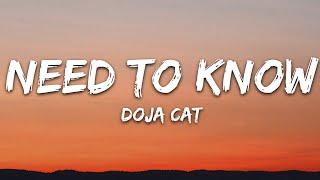 Doja Cat - Need To Know (Lyrics)