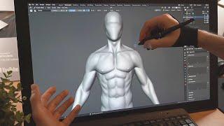 How to Sculpt the Torso in Blender - Simple Method by a Pro Sculptor