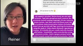 Sebut Bossman mardigu PENIPU, Ini klarifikasi Reiner rahardja