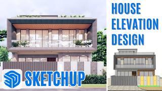 How to Design House in Sketchup | 30x70 Feet House Design