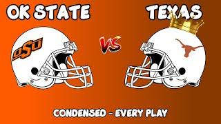 Texas vs Oklahoma State Big 12 Title Game || Condensed