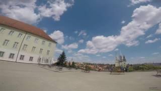 Sunny afternoon walk around main square in Zagreb