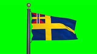 Swedish civil ensign (1844–1905) (green screen)