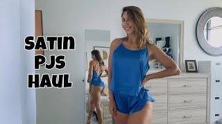 Satin Pajamas Try-On Haul Ft. Ekouaer #amazonfinds #haul