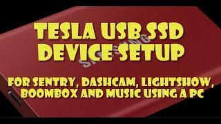 Tesla USB Device: how to setup a single SSD device for Sentry, Dashcam, Music, Boombox and Lightshow