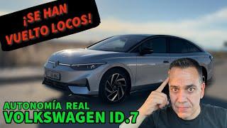 ¡SE HAN VUELTO LOCOS! VOLKSWAGEN ID.7 Prueba de AUTONOMÍA REAL MOTORK