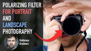 Polarizing Filter In Portrait. How To Remove Glare From The Face.