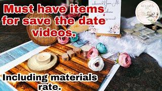 Must have items for save the date videos|Detailed video of save the date video|Diy|Craft|Art